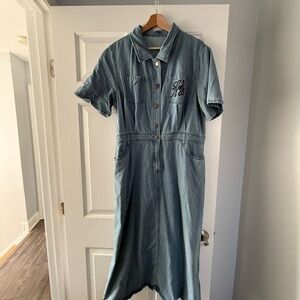 Denim Blue Button-Up Dress